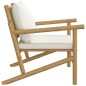 vidaXL Sedie da Giardino 2 pz con Cuscini Bianco Crema in Bambù vidaXL Sedie da Giardino 2 pz con Cuscini Bianco Crema in Bambù