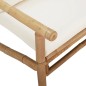 vidaXL Sedie da Giardino 2 pz con Cuscini Bianco Crema in Bambù vidaXL Sedie da Giardino 2 pz con Cuscini Bianco Crema in Bambù