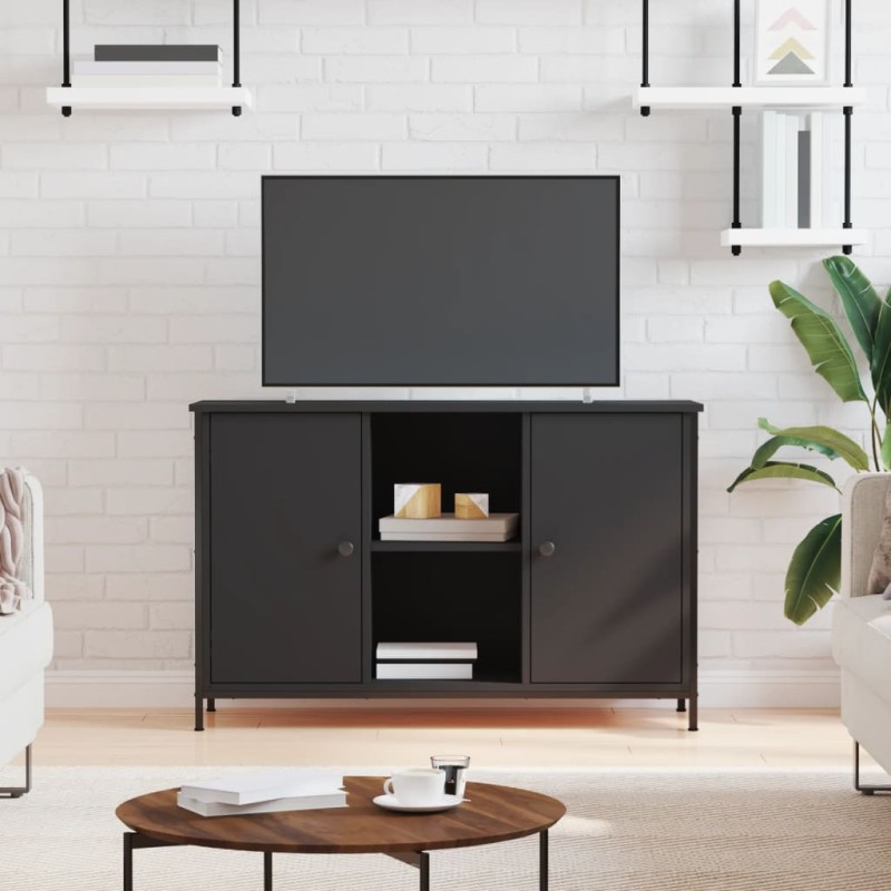 vidaXL Mobile Porta TV Nero 100x35x65 cm in Legno Multistrato vidaXL Mobile Porta TV Nero 100x35x65 cm in Legno Multistrato