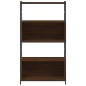 vidaXL Libreria Rovere Marrone 80x30x145,5cm Legno Multistrato e Ferro