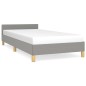 vidaXL Giroletto senza Materasso Grigio Chiaro 80x200 cm Tessuto vidaXL Giroletto senza Materasso Grigio Chiaro 80x200 cm Tessuto