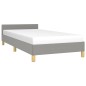 vidaXL Giroletto senza Materasso Grigio Chiaro 80x200 cm Tessuto vidaXL Giroletto senza Materasso Grigio Chiaro 80x200 cm Tessuto