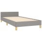vidaXL Giroletto senza Materasso Grigio Chiaro 80x200 cm Tessuto vidaXL Giroletto senza Materasso Grigio Chiaro 80x200 cm Tessuto