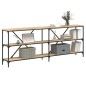 vidaXL Tavolo Consolle Rovere Sonoma 200x30x75 cm Multistrato e Ferro vidaXL Tavolo Consolle Rovere Sonoma 200x30x75 cm Multistrato e Ferro