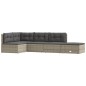 vidaXL Set Divani da Giardino 5 pz con Cuscini in Polyrattan Grigio vidaXL Set Divani da Giardino 5 pz con Cuscini in Polyrattan Grigio
