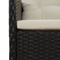 vidaXL Set Divani da Giardino 5 pz con Cuscini Nero in Polyrattan vidaXL Set Divani da Giardino 5 pz con Cuscini Nero in Polyrattan
