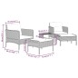 vidaXL Set Divani da Giardino 5 pz con Cuscini Nero in Polyrattan vidaXL Set Divani da Giardino 5 pz con Cuscini Nero in Polyrattan