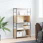 vidaXL Libreria Rovere Sonoma 80x30x145,5 cm Legno Multistrato e Ferro vidaXL Libreria Rovere Sonoma 80x30x145,5 cm Legno Multistrato e Ferro