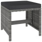 vidaXL Set da Pranzo da Giardino 6 pz con Cuscini in Polyrattan Grigio vidaXL Set da Pranzo da Giardino 6 pz con Cuscini in Polyrattan Grigio