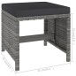 vidaXL Set da Pranzo da Giardino 6 pz con Cuscini in Polyrattan Grigio vidaXL Set da Pranzo da Giardino 6 pz con Cuscini in Polyrattan Grigio