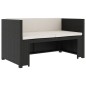 vidaXL Set Divani da Giardino 5 pz con Cuscini in Polyrattan Nero vidaXL Set Divani da Giardino 5 pz con Cuscini in Polyrattan Nero