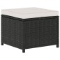 vidaXL Set Divani da Giardino 5 pz con Cuscini in Polyrattan Nero vidaXL Set Divani da Giardino 5 pz con Cuscini in Polyrattan Nero