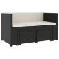 vidaXL Set Divani da Giardino 5 pz con Cuscini in Polyrattan Nero vidaXL Set Divani da Giardino 5 pz con Cuscini in Polyrattan Nero