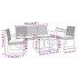 vidaXL Set da Pranzo da Giardino 5 pz con Cuscini in PP Rattan Marrone vidaXL Set da Pranzo da Giardino 5 pz con Cuscini in PP Rattan Marrone