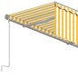 Tenda Retrattile Automatica con Parasole 4,5x3m Gialla Bianca Tenda Retrattile Automatica con Parasole 4,5x3m Gialla Bianca