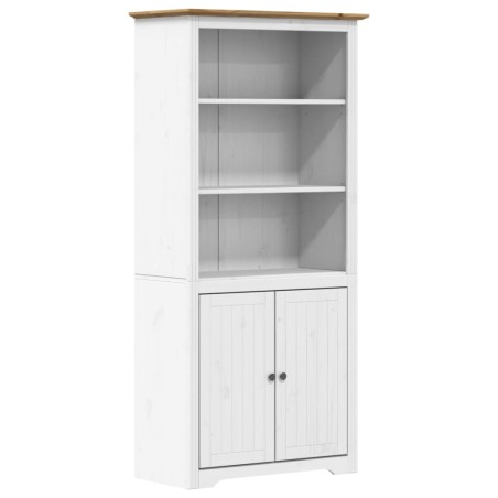 vidaXL Libreria BODO 80x40x172 cm Legno Massello Pino Bianco e Marrone
