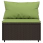 vidaXL Set Mobili da Giardino 4 pz con Cuscini in Polyrattan Marrone vidaXL Set Mobili da Giardino 4 pz con Cuscini in Polyrattan Marrone