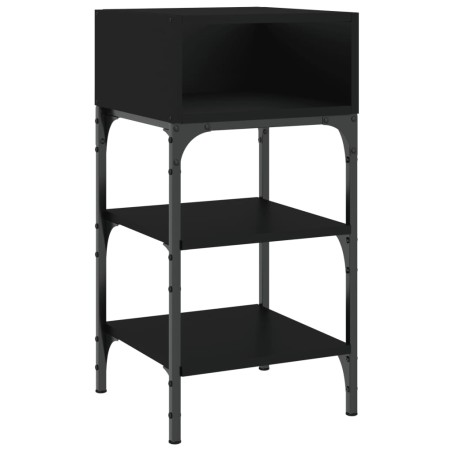 vidaXL Comodino Nero 35x34,5x70 cm in Legno Multistrato