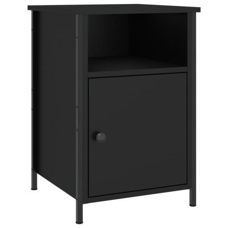 vidaXL Comodino Nero 40x42x60 cm in Legno Multistrato
