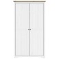 vidaXL Armadio BODO 101x52x176,5 cm Legno Massello Pino Bianco Marrone