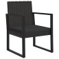 vidaXL Poltrona da Giardino con Cuscino Nero in Polyrattan vidaXL Poltrona da Giardino con Cuscino Nero in Polyrattan