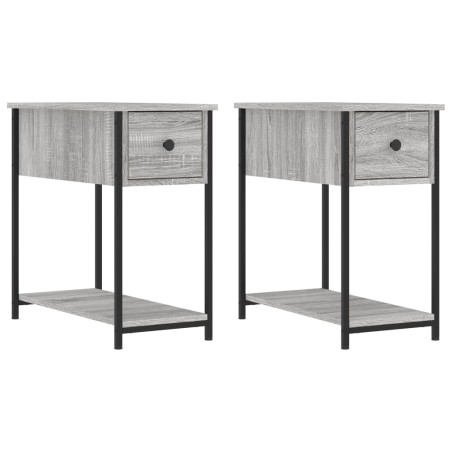 vidaXL Comodini 2 pz Grigio Sonoma 30x60x60 cm in Legno Multistrato