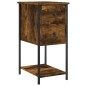 vidaXL Comodino Rovere Fumo 32x42x70 cm Legno Multistrato vidaXL Comodino Rovere Fumo 32x42x70 cm Legno Multistrato
