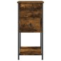 vidaXL Comodino Rovere Fumo 32x42x70 cm Legno Multistrato vidaXL Comodino Rovere Fumo 32x42x70 cm Legno Multistrato
