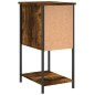 vidaXL Comodino Rovere Fumo 32x42x70 cm Legno Multistrato vidaXL Comodino Rovere Fumo 32x42x70 cm Legno Multistrato