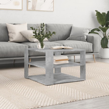 vidaXL Tavolino da Salotto Grigio Cemento 59,5x59,5x40 cm Multistrato