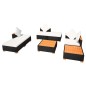 vidaXL Set Divani da Giardino 7 pz con Cuscini in Polyrattan Nero vidaXL Set Divani da Giardino 7 pz con Cuscini in Polyrattan Nero