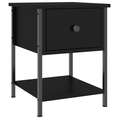 vidaXL Comodino Nero 34x35,5x45 cm in Legno Multistrato