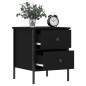 vidaXL Comodino Nero 40x42x50 cm in Legno Multistrato vidaXL Comodino Nero 40x42x50 cm in Legno Multistrato