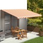 Tessuto di Ricambio per Tenda da Sole Giallo e Arancio 5x3,5 m Tessuto di Ricambio per Tenda da Sole Giallo e Arancio 5x3,5 m