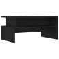 vidaXL Tavolino da Salotto Nero 90x55x42,5 cm in Legno Multistrato vidaXL Tavolino da Salotto Nero 90x55x42,5 cm in Legno Multistrato