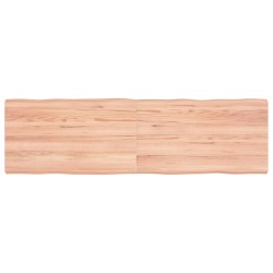 vidaXL Piano Tavolo Marrone Chiaro 140x40x4 cm in Rovere Non Trattato