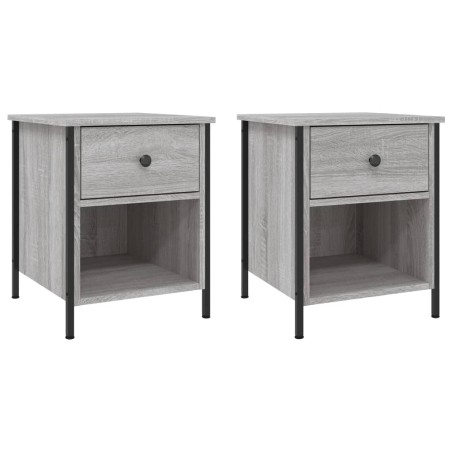 vidaXL Comodini 2 pz Grigio Sonoma 40x42x50 cm in Legno Multistrato