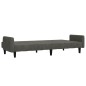 vidaXL Divano Letto a 2 Posti Grigio Scuro in Velluto vidaXL Divano Letto a 2 Posti Grigio Scuro in Velluto
