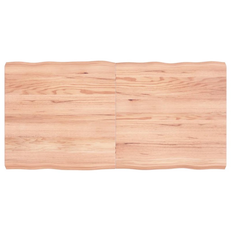 vidaXL Piano Tavolo Marrone Chiaro 120x60x6 cm in Rovere Non Trattato vidaXL Piano Tavolo Marrone Chiaro 120x60x6 cm in Rovere Non Trattato