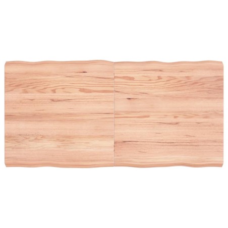 vidaXL Piano Tavolo Marrone Chiaro 120x60x6 cm in Rovere Non Trattato