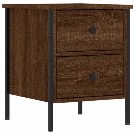 vidaXL Comodino Rovere Marrone 40x42x50 cm in Legno Multistrato