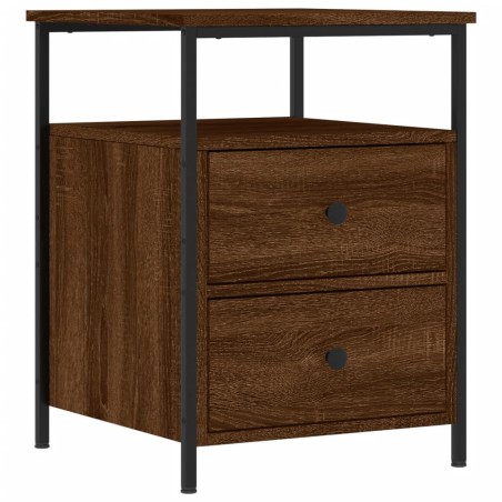 vidaXL Comodino Rovere Marrone 44x45x60 cm in Legno Multistrato