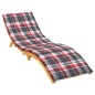 vidaXL Cuscino per Lettino a Quadri Rossi 200x60x3 cm Tessuto Oxford vidaXL Cuscino per Lettino a Quadri Rossi 200x60x3 cm Tessuto Oxford