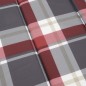vidaXL Cuscino per Lettino a Quadri Rossi 200x60x3 cm Tessuto Oxford vidaXL Cuscino per Lettino a Quadri Rossi 200x60x3 cm Tessuto Oxford