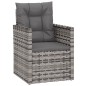 vidaXL Set Divani da Esterno 3 pz con Cuscini in Polyrattan Grigio vidaXL Set Divani da Esterno 3 pz con Cuscini in Polyrattan Grigio