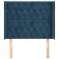 Testiera ad Orecchio Blu Scuro 103x16x118/128 cm in Velluto Testiera ad Orecchio Blu Scuro 103x16x118/128 cm in Velluto