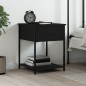 vidaXL Comodino Nero 44x45x58 cm in Legno Multistrato vidaXL Comodino Nero 44x45x58 cm in Legno Multistrato