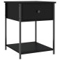 vidaXL Comodino Nero 44x45x58 cm in Legno Multistrato vidaXL Comodino Nero 44x45x58 cm in Legno Multistrato