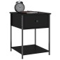 vidaXL Comodino Nero 44x45x58 cm in Legno Multistrato vidaXL Comodino Nero 44x45x58 cm in Legno Multistrato