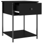 vidaXL Comodino Nero 44x45x58 cm in Legno Multistrato vidaXL Comodino Nero 44x45x58 cm in Legno Multistrato